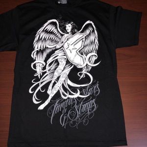 Famous stare & straps angel w/ tattoos M black